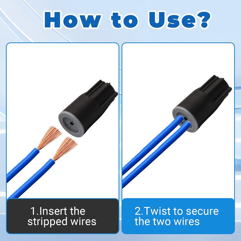 HARSKIYER 30 22AWG 14AWG Pcs Waterproof Wire Connectors, - Outdoor Cable Terminal Wire Connectors, Water Proof Twist
