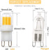 ZHENMING G9 LED Light Bulbs, Dimmable G9 Base, 4W Equivalent 40W Halogen, Warm White 3000K, 300LM, Pack of 4