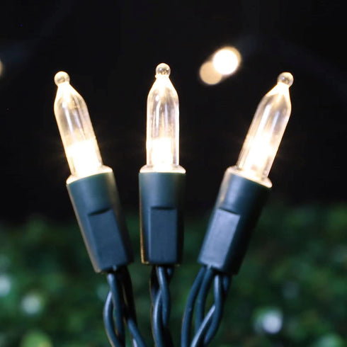 50 LED Outdoor Christmas Lights, 17 FT Battery Operated Mini String Lights with 8 Modes & Timer, Waterproof for Patio