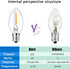 25FT C7 C7 27 Bulb, LED Christmas Lights Outdoor, Warm White Christmas String Light with LED Hanging Vintage Christmas