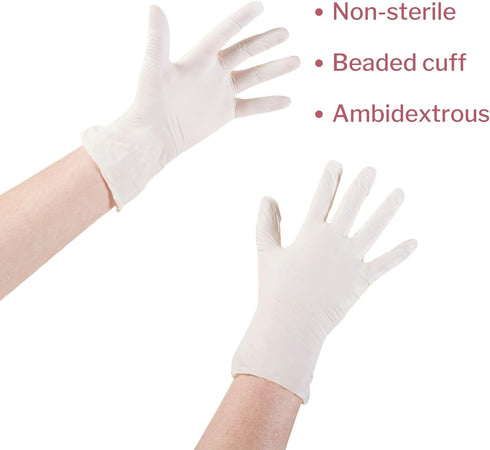 Stretch Vinyl Exam Gloves, Non-Sterile, Large, 100 Count by McKesson