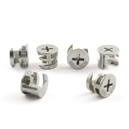 4 Set Furniture Hardware Double End Head Rod Connection Cam Fittings, 84mm Furniture Board Panel Connection Accessories