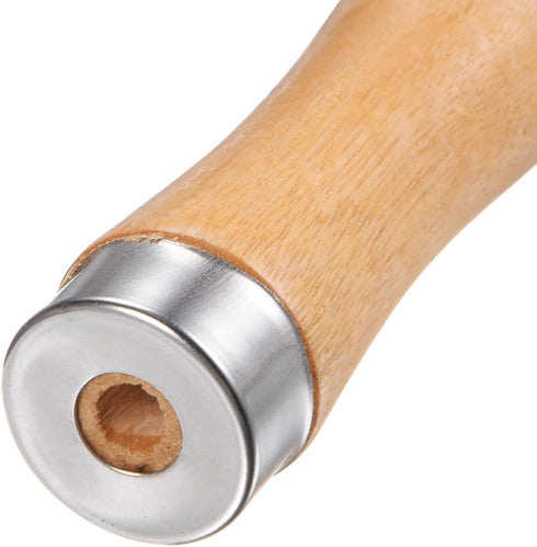 3pcs Wooden File Handle, 4.25 Inch 5mm Round Hole Ergonomic Handles with Metal Collar for Metal Files