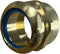 EZ-Fluid 1-1/2" FIP x 1-1/2" OD Slip Joint Connection Brass Heavy Duty Waste Male Trap Adapter - Under Sink Waste Drain