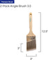 Pro Grade Paint Brushes - 2Ea 3" Angle Brushes