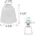 Aspen Creative 23045-4 2-1/8" 4-5/8" 4-5/8" 4 Pack Transitional Style Bell Shaped Frosted Replacement Glass Shade