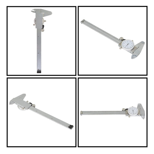 Stainless Steel Caliper 6 Inch Dial Caliper Measuring Range 0-6 Inch Measuring Internal and External Dimensions and Depth with Suitcase
