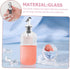500ml 16oz Mouthwash Dispenser Kit with Glass Cup Glass Bathroom Accessories for Home Use Includes Pour Spout for Easy