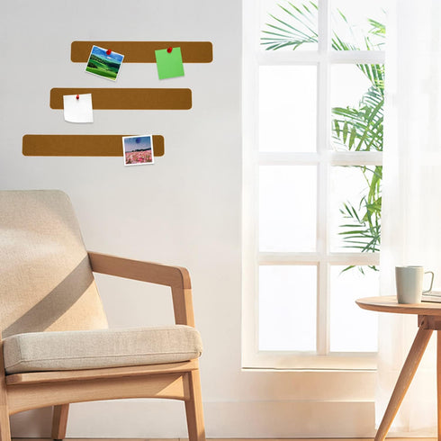 Bulletin Board Cork Board for Walls, Pin Board for Office, Brown Cork Boards for Wall Decoration