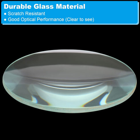 PATIKIL 8" (200mm) Focal Length Double Convex Lens, 2 Pack 75mm Diameter Glass for Physics Experiment
