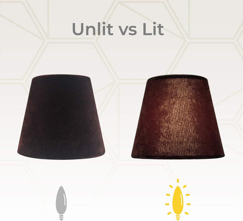 CS-1104-6BR 4 6 5.5, Royal Designs, Inc. Velvet Empire Chandelier Shade, x x Brown