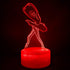 JOCHUI 3D 16 Ballerina Night Light, Ballet Girl Illusion Table Lamp with Colors Remote Control Touch Lamp LED USB Night