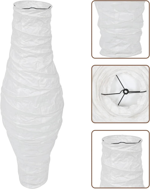 OSALADI Nordic Style Paper Floor Lamp Shade Light Fixture Cover Wide Paper Lamp Shade
