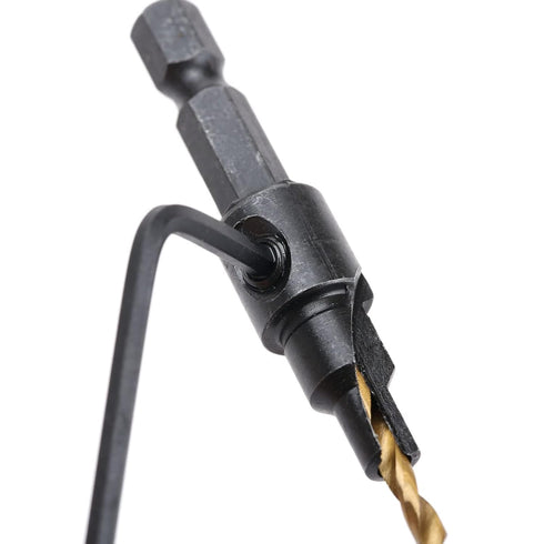 1/4 inch Hex Shank Countersink Drill Bit Power Tools Accessories, 4Pcs/Set (Gold)
