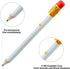 Outus 50 Pieces White Wedding Pencils for Bridal Shower, 4 Inch Mini Hexagon with Eraser, 2 Styles