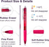 Erasable Gel Pens, 18 Colors Retractable Fine Point Clicker Pens for Drawing, Writing Planner, Crossword Puzzles