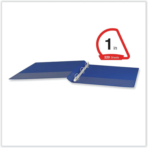 Universal Slant D-Ring View Binder, 1" Capacity, 11 x 8.5, Navy Blue