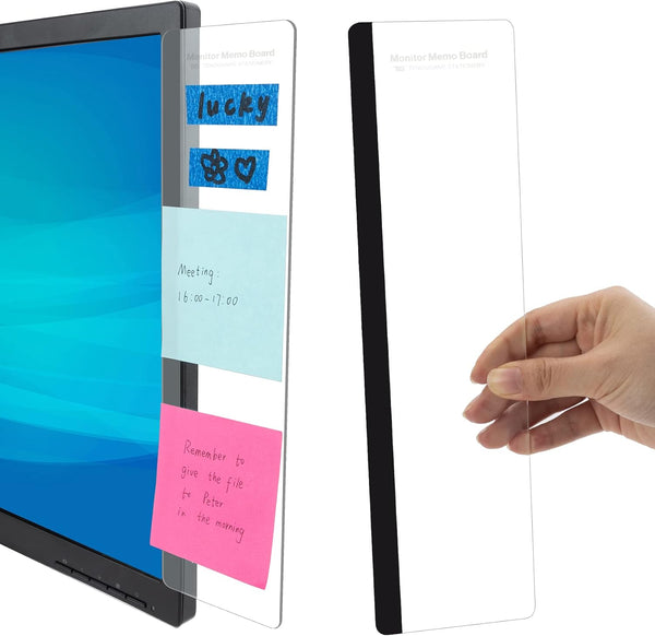 Office Desk Accessories, 2pcs Monitor Memo Board, Computer Message Board for Home Office Decor