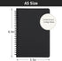 EUSOAR Spiral Notebook, A5 12 Packs, 5.5"X8.3", 120 Pages Lined Travel Writing Notebooks, Black Cover