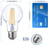 Dimmable E26 LED Light Bulbs,40 Watt Equivalent,Warm White 2700K Classic Clear Glass A19 LED Filament Bulb Pack of 6 by liveMAX