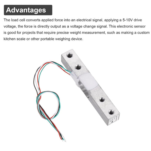 MECCANIXITY Digital Load Cell Weight Sensor 1KG + HX711 Module, 24 Bit Precision A/D for DIY Kitchen Scale Kit