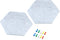 PATIKIL Hexagon Felt Board Tiles, 2 Pack Large Self Adhesive Wall Bulletin Pin Board for Home Office Classroom