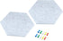PATIKIL Hexagon Felt Board Tiles, 2 Pack Large Self Adhesive Wall Bulletin Pin Board for Home Office Classroom