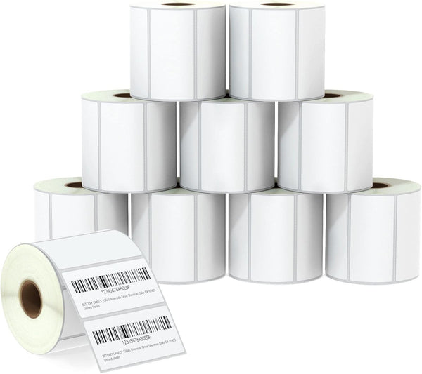 BETCKEY 3" x 1.5" Barcode Shipping & Address Labels, Compatible with Zebra & Rollo Printer, 10 Rolls.