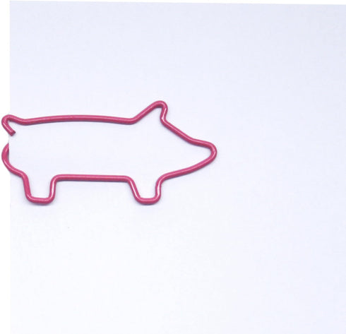 Butler in the Home Pig Shaped Paper Clips, Great for Collectors or Office Gift, Pink Round Tin with Lid