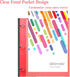 INFUN 1 Inch Telescoping 3 Ring Binder - 4PCS, Flexible Round Binder with Customizable Front Cover