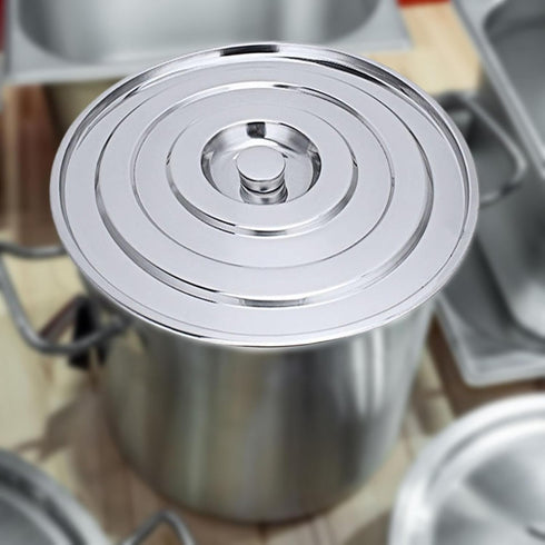 40cm Stainless Steel Pan Lid Cookware Part Heat Resistant Easy Clean Skillet Lid Stockpot Cover for BBQ Buffet Picnics