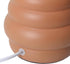 LT1168-TER 12.68" Simple Designs Chic Glow Mini Stacked Ceramic Table Lamp, Monochromatic Fabric Shade, Small Accent