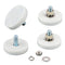 4-Pack Neodymium Magnet, Non-Slip Strong White Rubber Coated with M6 Male Thread for Sensor Communication Equipment