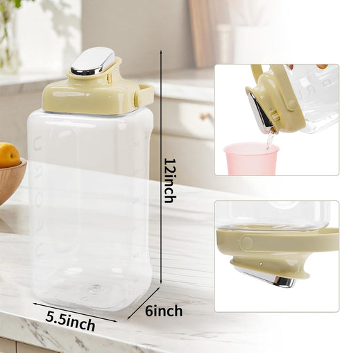 Rimigood Dispenser,0.9 Small Drink Dispenser,Refrigerator Beverage Gallon Beverage and Juice Container, Refrigerator