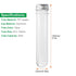 Acrux7 60 Pack Plastic Test Tubes, 45 ML Clear Test Tubes with Screw Caps for Bath Salts, Candy Storage, Scientific