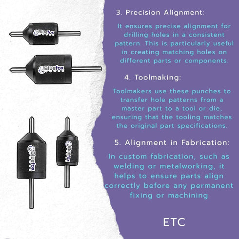 Set Universal Transfer Center Aligner Punch Hardened Pin Machine Tools Range