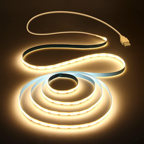 Aclorol USB COB LED Strip Lights Warm White Led TV Backlight 5V