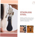 6Pcs Stainless Steel Shopping Cart Tokens Keychain Grocery Trolley Coins Portable Quarter Coin for Supermarket Use