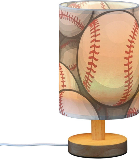 Amooorous Cartoon Sport Baseball End Table Lamps Baby Night Light for Indoor Lamp for Boys with Shade lamparas mesa de