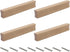4PCS Wooden Pull Handle, Solid Wood Dresser Closet Wardrobe Door Pull,Cupboard Cabinet