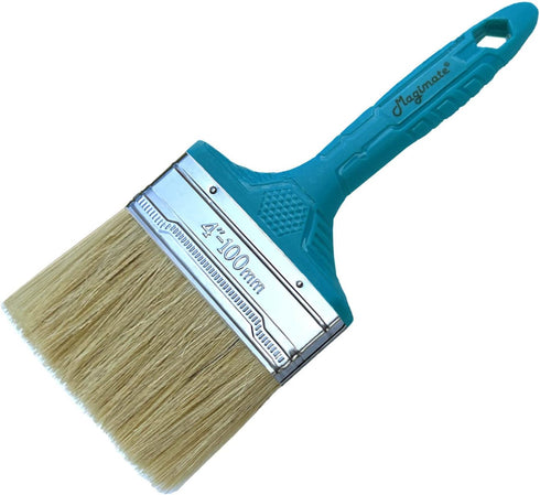 4-inch Stain Brush - Chip Brush Wide Flat Bristle Paint Brush for Painting Walls, Cabinets, Touch-ups, and Dust Cleaning