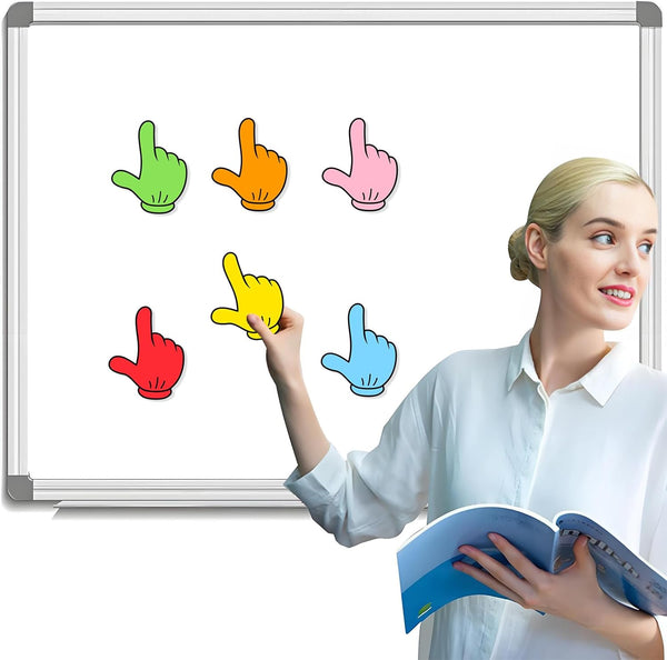 6 Colors Magnetic Finger Pointer for Classroom Kids Reading Dry Erase Magnet