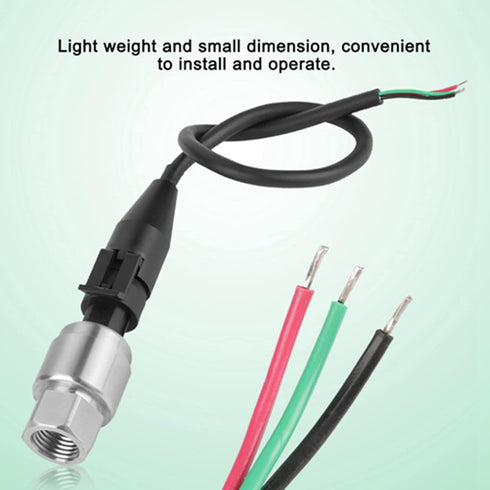 G1/4" Input 5V Output Stainless Pressure Transducer Sensor - 0.5-4.5V / 0-5V for Oil, Fuel, Air, Water (0-1000PSI)