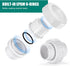 1-1/4" PVC Union Coupling Pipe Fitting, 1-1/4" PVC Slip Union Schedule 40, White (2 Pack)