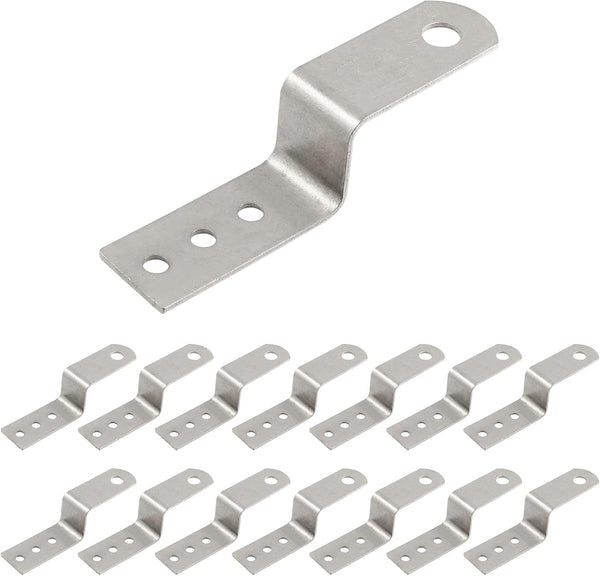 BokWin 15 Pcs Z Mounting Bracket,3.74 Inchx0.63 Inch Iron Right Angle Corner Bracket