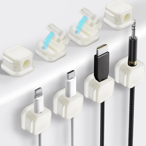 RITPHI 6 Pcs Magnetic Cable Clips, Cable Management, Office Desk Accessories, Cord Organizer,