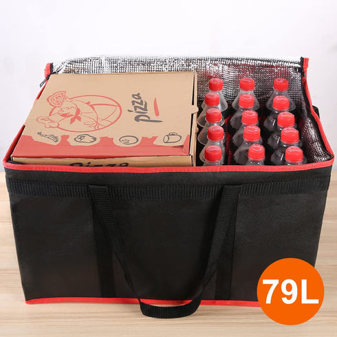 2-Pack Bodaon Insulated Food Delivery Bag for Hot and Cold Meal, XXX-Large Shopping Cooler Bags, Grocery Tote