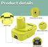 DM18RL Battery Adapter for Dewalt to Ryobi Battery Adapter, Convert Dewalt 20V Llithium Battery to Ryobi 18V P107 P108 Battery with 5V 2.1A MAX USB Charge
