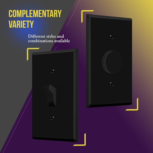ENERLITES Toggle Light Switch Wall Plate, Gloss Finish, 1-Gang 4.50" x 2.76", Unbreakable Polycarbonate, 5 Pack (Glossy