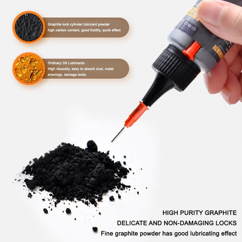 generic Professional Graphite Lock Lubricant with Smart Straw Spray for Sliding Doors, Garage Doors and Stuck Locks